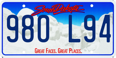 SD license plate 98OL94