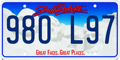 SD license plate 98OL97