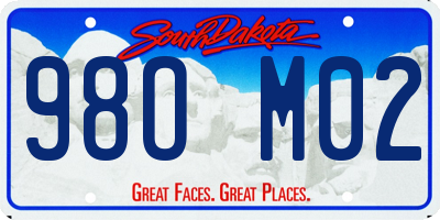 SD license plate 98OM02