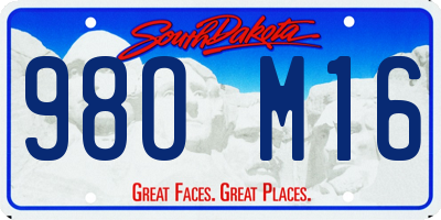 SD license plate 98OM16