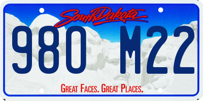 SD license plate 98OM22