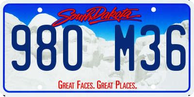 SD license plate 98OM36