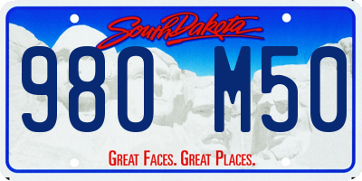 SD license plate 98OM50