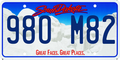 SD license plate 98OM82