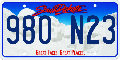 SD license plate 98ON23