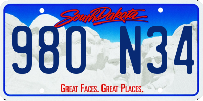 SD license plate 98ON34