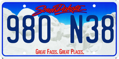 SD license plate 98ON38