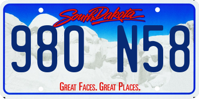 SD license plate 98ON58