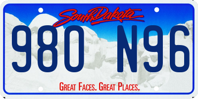 SD license plate 98ON96