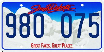 SD license plate 98OO75