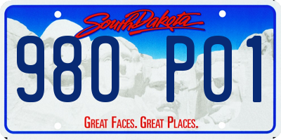 SD license plate 98OP01