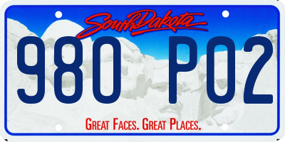 SD license plate 98OP02