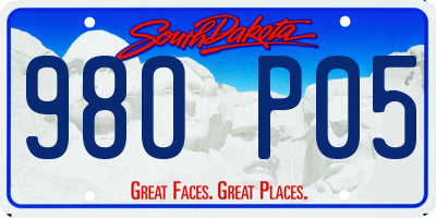 SD license plate 98OP05