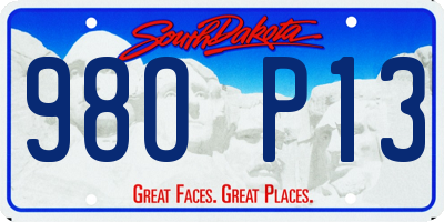 SD license plate 98OP13