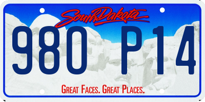 SD license plate 98OP14