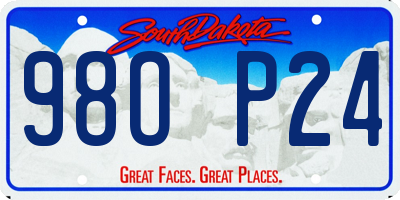 SD license plate 98OP24