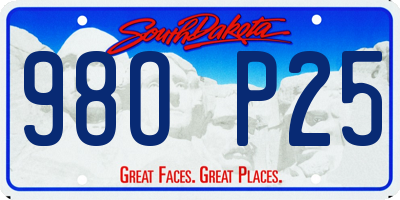 SD license plate 98OP25