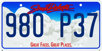 SD license plate 98OP37
