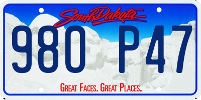 SD license plate 98OP47