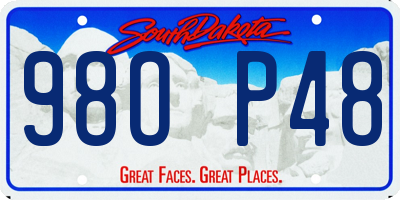 SD license plate 98OP48