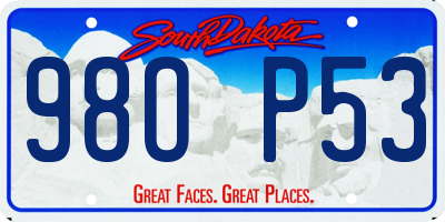 SD license plate 98OP53