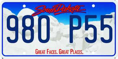 SD license plate 98OP55