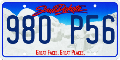 SD license plate 98OP56
