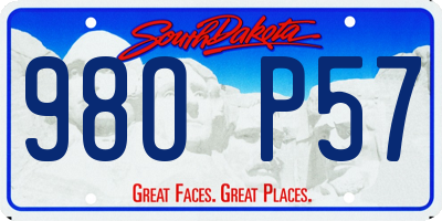 SD license plate 98OP57