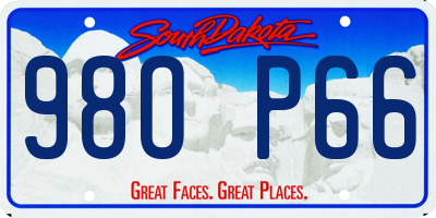SD license plate 98OP66