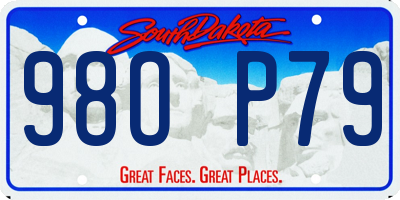 SD license plate 98OP79