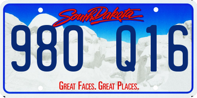 SD license plate 98OQ16