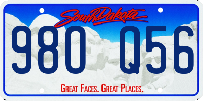 SD license plate 98OQ56