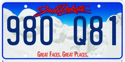 SD license plate 98OQ81