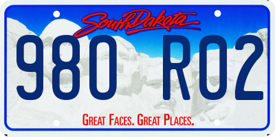 SD license plate 98OR02