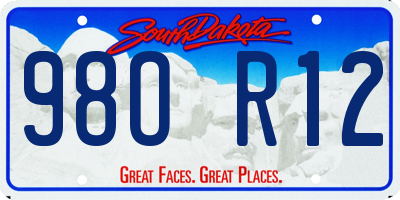 SD license plate 98OR12