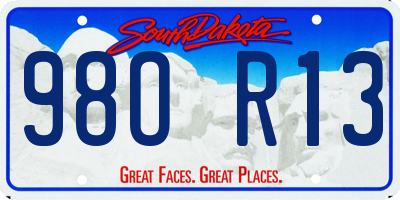 SD license plate 98OR13