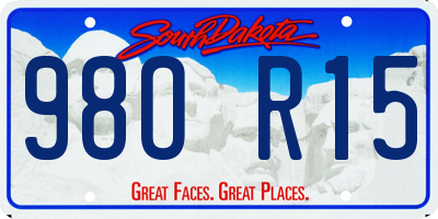 SD license plate 98OR15