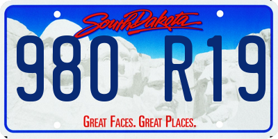 SD license plate 98OR19
