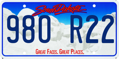 SD license plate 98OR22