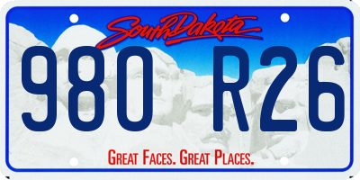 SD license plate 98OR26