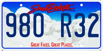 SD license plate 98OR32