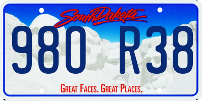 SD license plate 98OR38