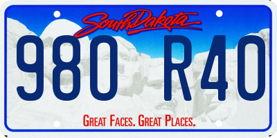 SD license plate 98OR40