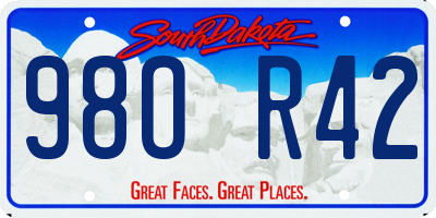 SD license plate 98OR42
