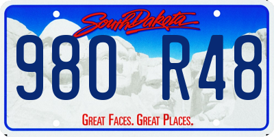 SD license plate 98OR48