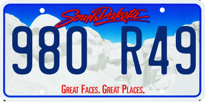 SD license plate 98OR49