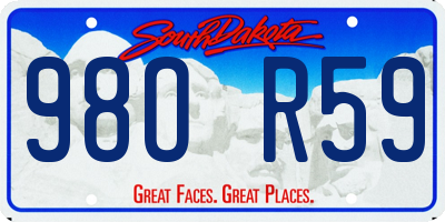 SD license plate 98OR59