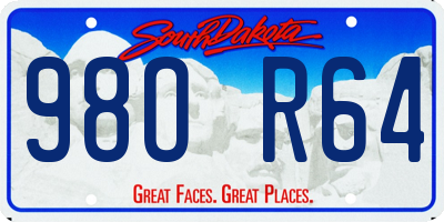 SD license plate 98OR64