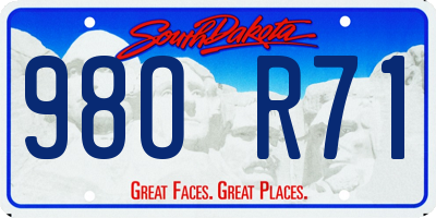 SD license plate 98OR71