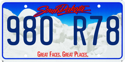 SD license plate 98OR78